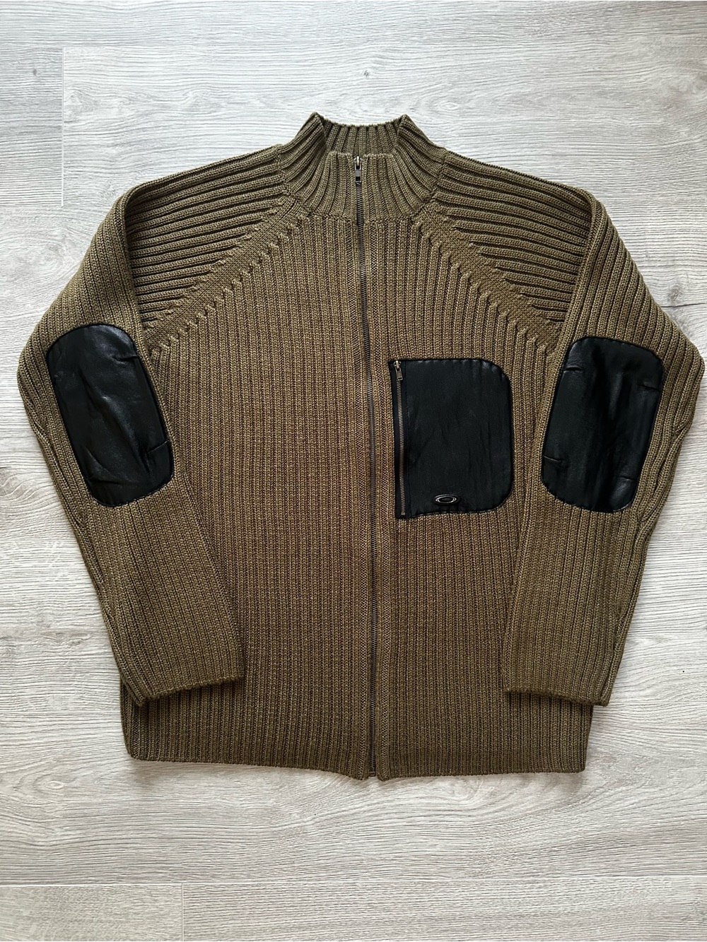 Oakley Heavyweight Rib Drivers Knit Sweater Large Olive Gorpcore Vintage 00’s